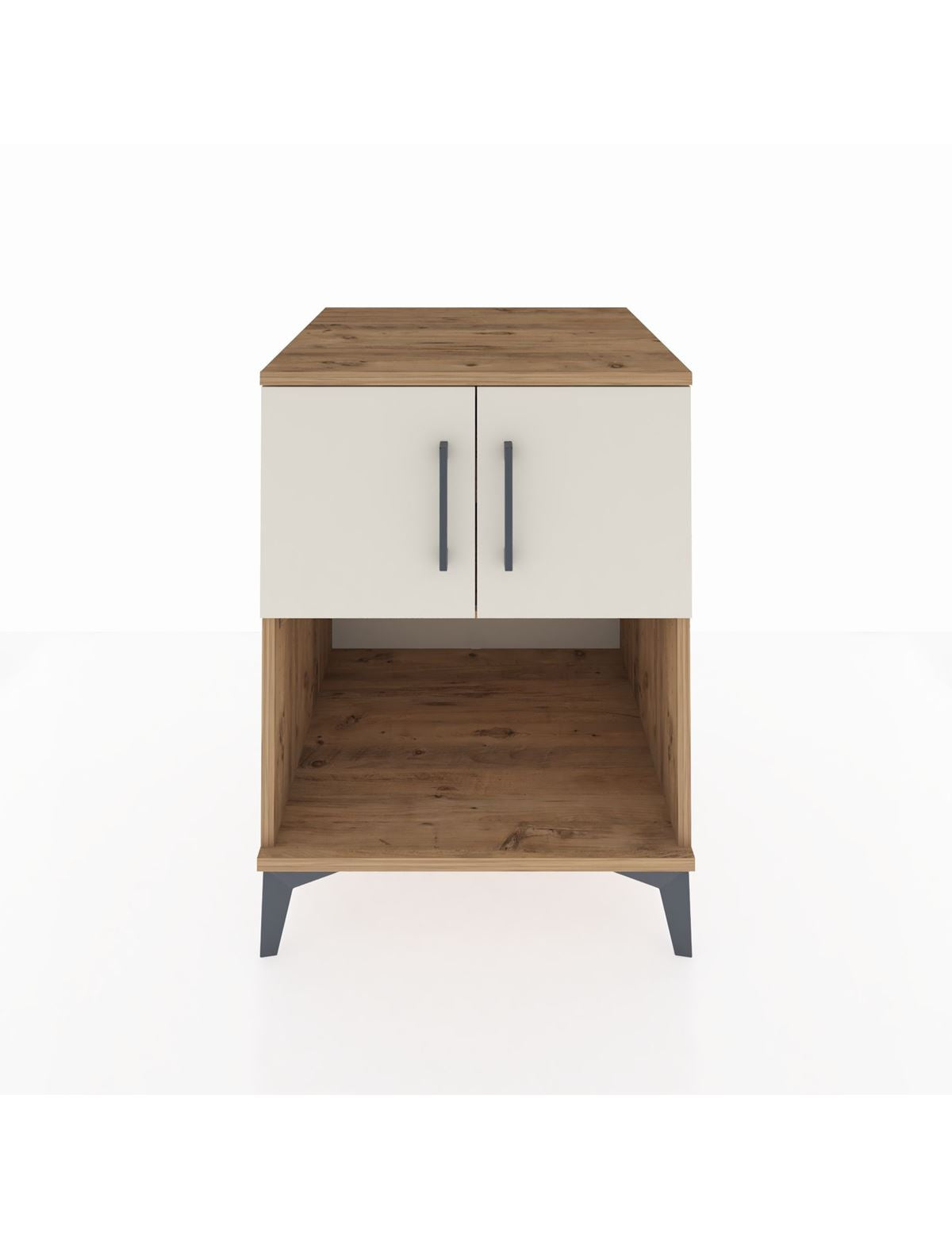 Kronos Komodin 2 Raflı 2 Kapaklı 60x59x80 Çam-Aytaşı