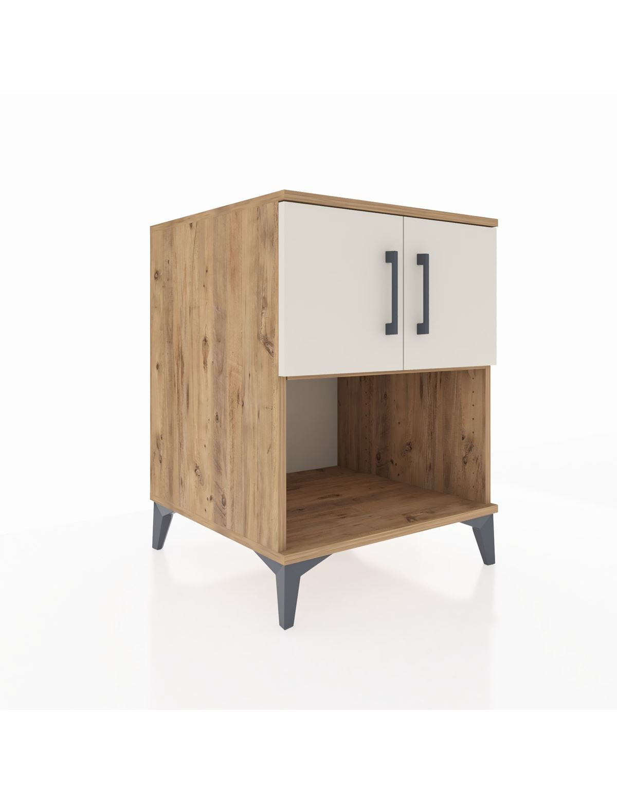 Kronos Komodin 2 Raflı 2 Kapaklı 60x59x80 Çam-Aytaşı