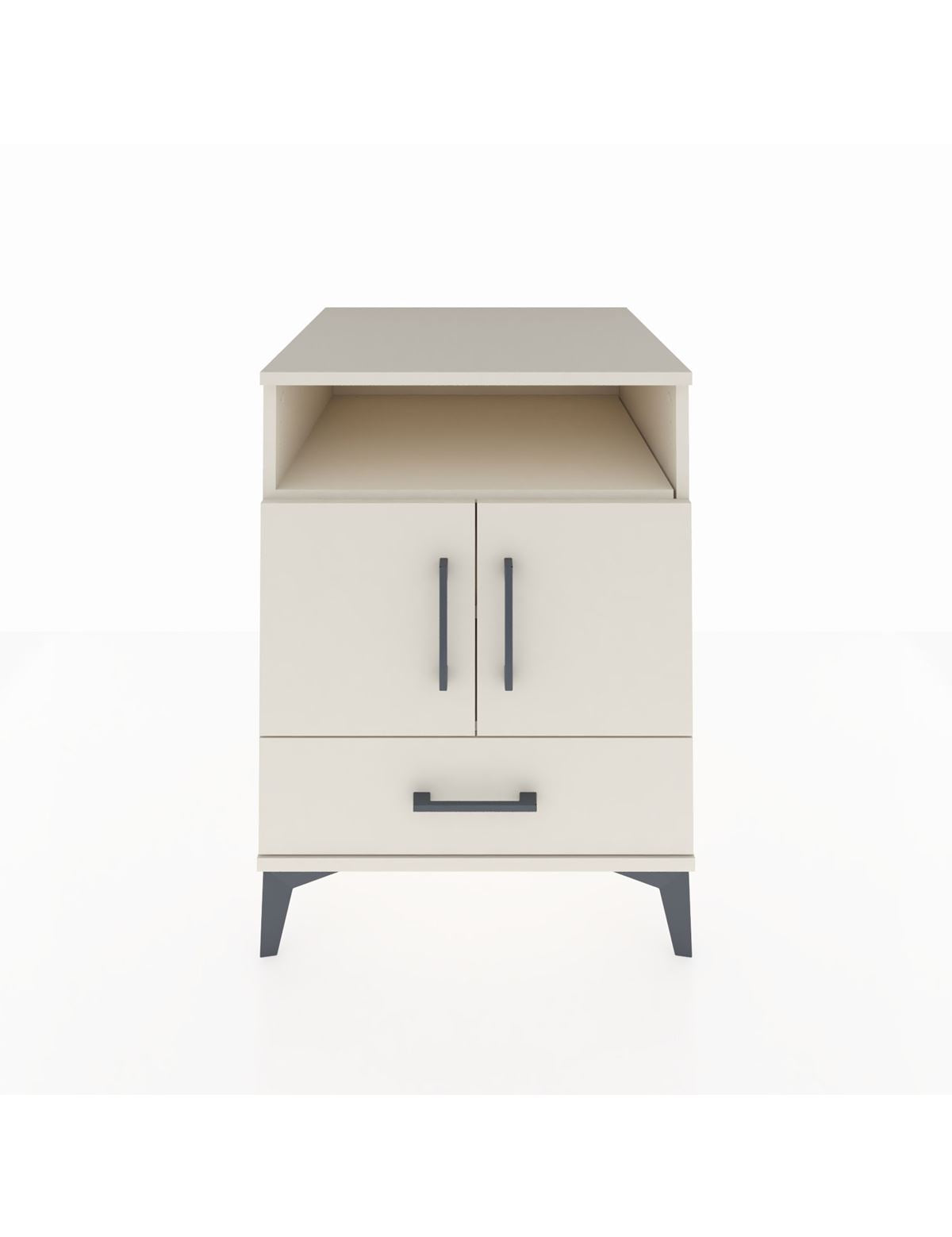 Kronos Komodin 3 Raflı Tek Çekmeceli 2 Kapaklı 60x59x80 Aytaşı-Aytaşı