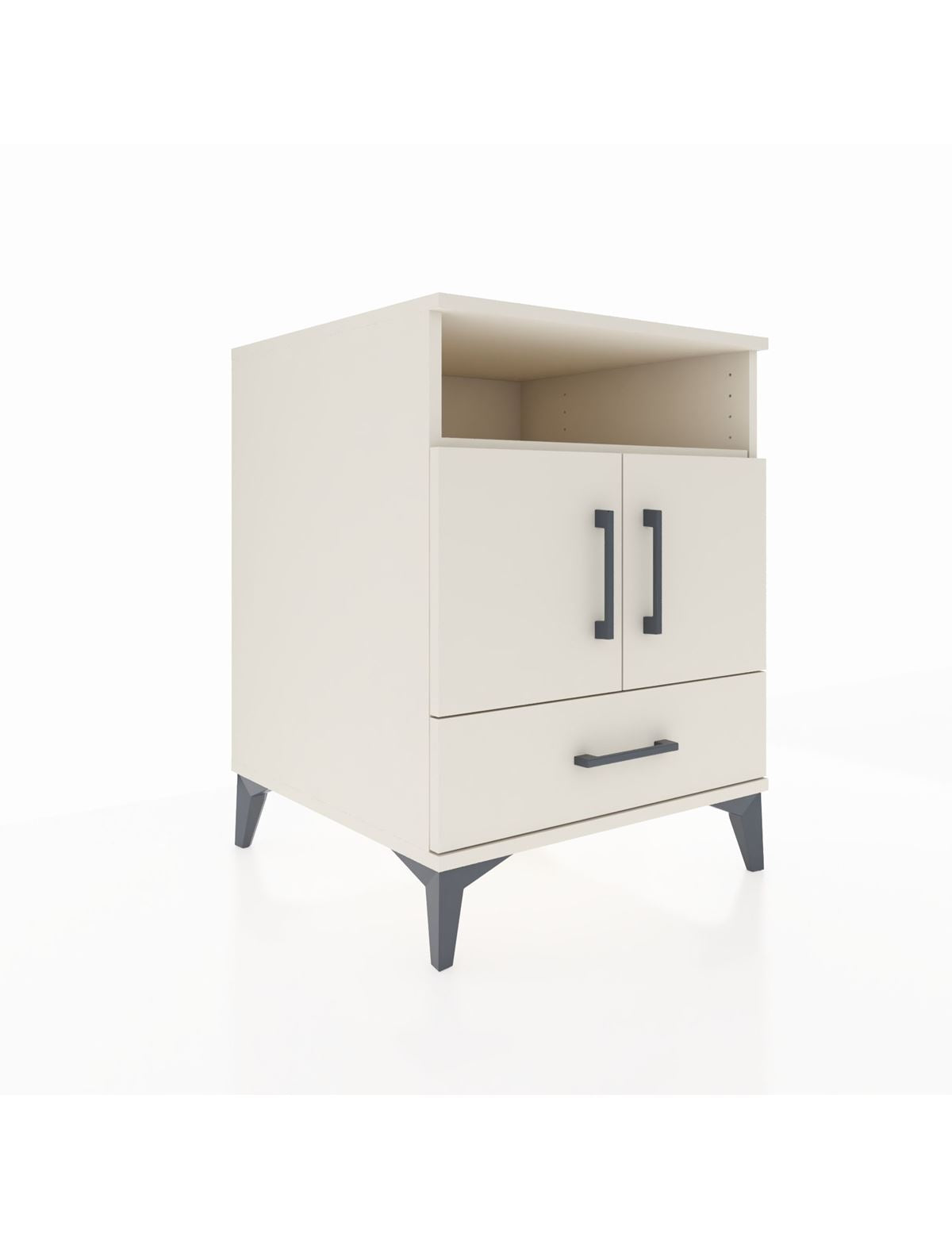 Kronos Komodin 3 Raflı Tek Çekmeceli 2 Kapaklı 60x59x80 Aytaşı-Aytaşı