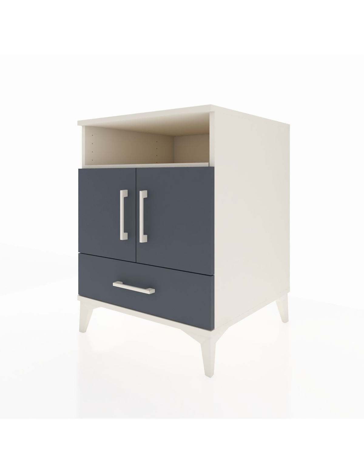 Kronos Komodin 3 Raflı Tek Çekmeceli 2 Kapaklı 60x59x80 - S79M017V2C