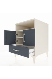 Kronos Komodin 3 Raflı Tek Çekmeceli 2 Kapaklı 60x59x80 Aytaşı-Antrasit