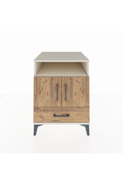 Kronos Komodin 3 Raflı Tek Çekmeceli 2 Kapaklı 60x59x80 Aytaşı-Çam