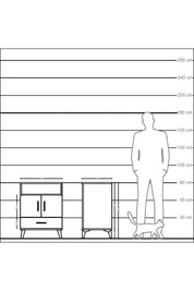 Kronos Komodin 3 Raflı Tek Çekmeceli 2 Kapaklı 60x59x80 Aytaşı-Çam