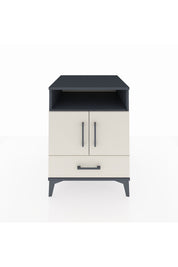 Kronos Komodin 3 Raflı Tek Çekmeceli 2 Kapaklı 60x59x80 Antrasit-Aytaşı