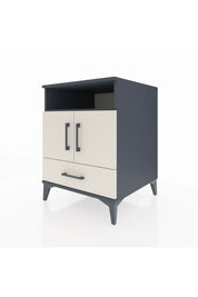 Kronos Komodin 3 Raflı Tek Çekmeceli 2 Kapaklı 60x59x80 Antrasit-Aytaşı