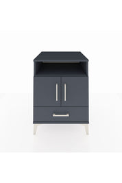 Kronos Komodin 3 Raflı Tek Çekmeceli 2 Kapaklı 60x59x80 Antrasit-Antrasit