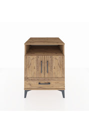 Kronos Komodin 3 Raflı Tek Çekmeceli 2 Kapaklı 60x59x80 Çam-Çam