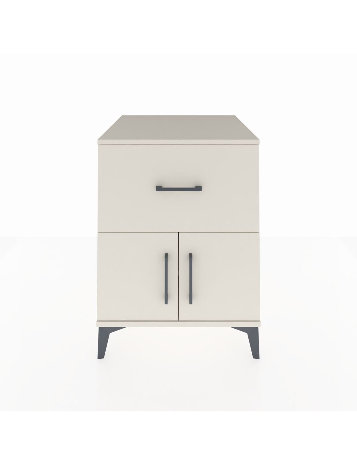 Kronos Komodin Tek Raflı Tek Çekmeceli 2 Kapaklı 60x59x80 Aytaşı-Aytaşı