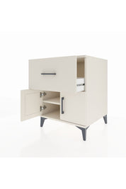 Kronos Komodin Tek Raflı Tek Çekmeceli 2 Kapaklı 60x59x80 Aytaşı-Aytaşı