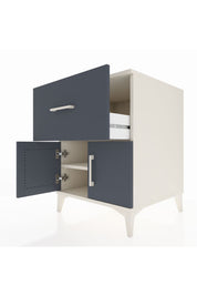 Kronos Komodin Tek Raflı Tek Çekmeceli 2 Kapaklı 60x59x80 Aytaşı-Antrasit