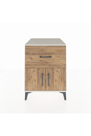 Kronos Komodin Tek Raflı Tek Çekmeceli 2 Kapaklı 60x59x80 Aytaşı-Çam