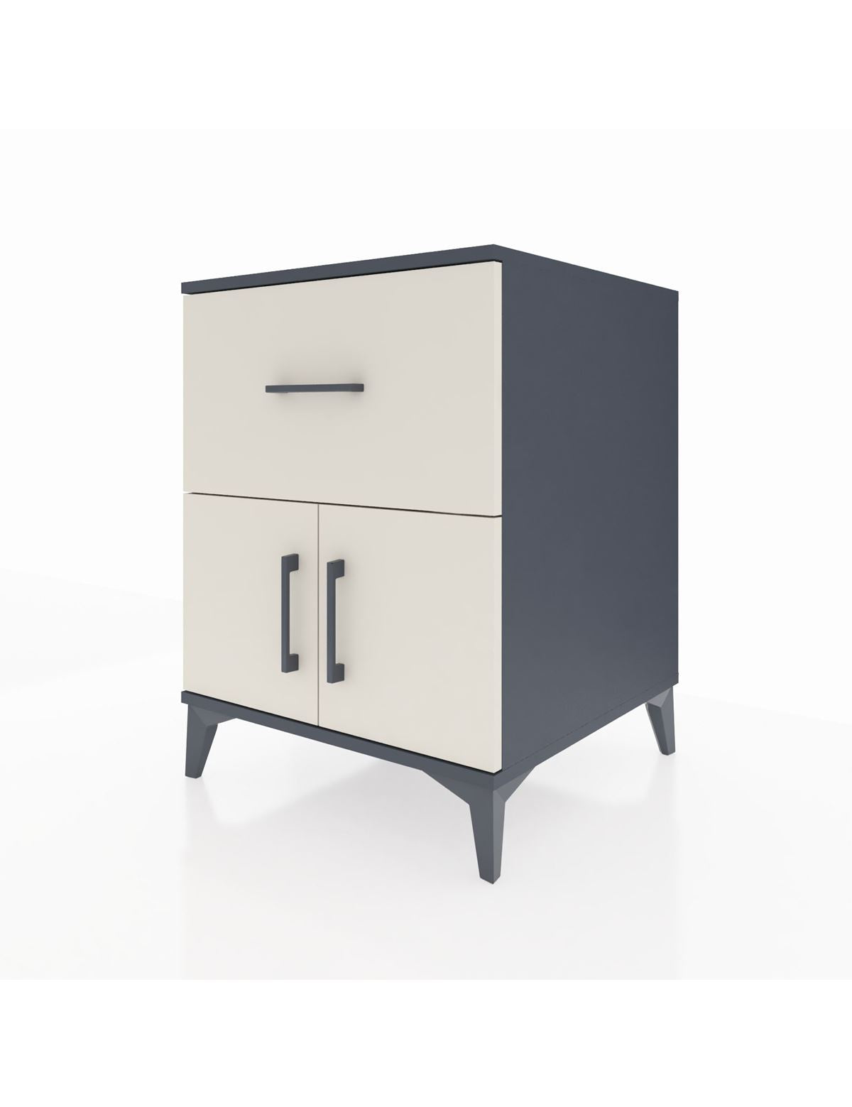 Kronos Komodin Tek Raflı Tek Çekmeceli 2 Kapaklı 60x59x80 - S79M018V4C