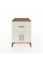 Kronos Komodin Tek Raflı Tek Çekmeceli 2 Kapaklı 60x59x80 Çam-Aytaşı