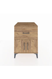 Kronos Komodin Tek Raflı Tek Çekmeceli 2 Kapaklı 60x59x80 Çam-Çam