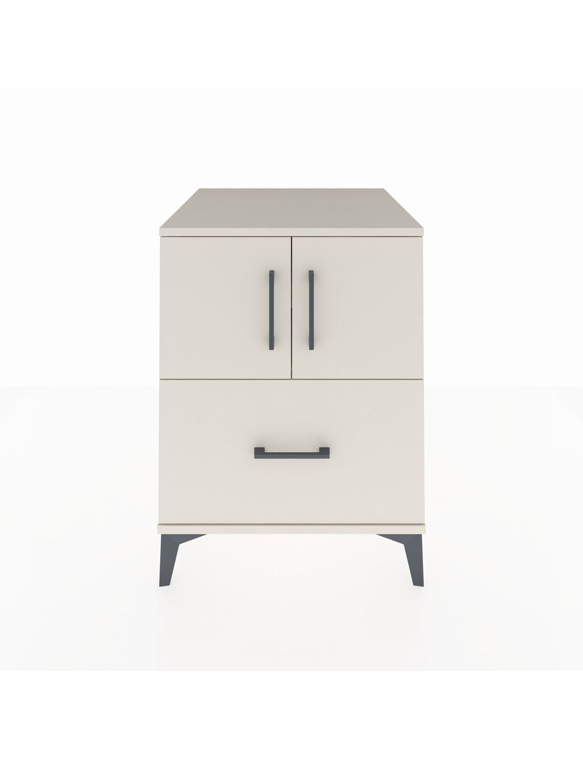 Kronos Komodin 2 Raflı Tek Çekmeceli 2 Kapaklı 60x59x80 Aytaşı-Aytaşı