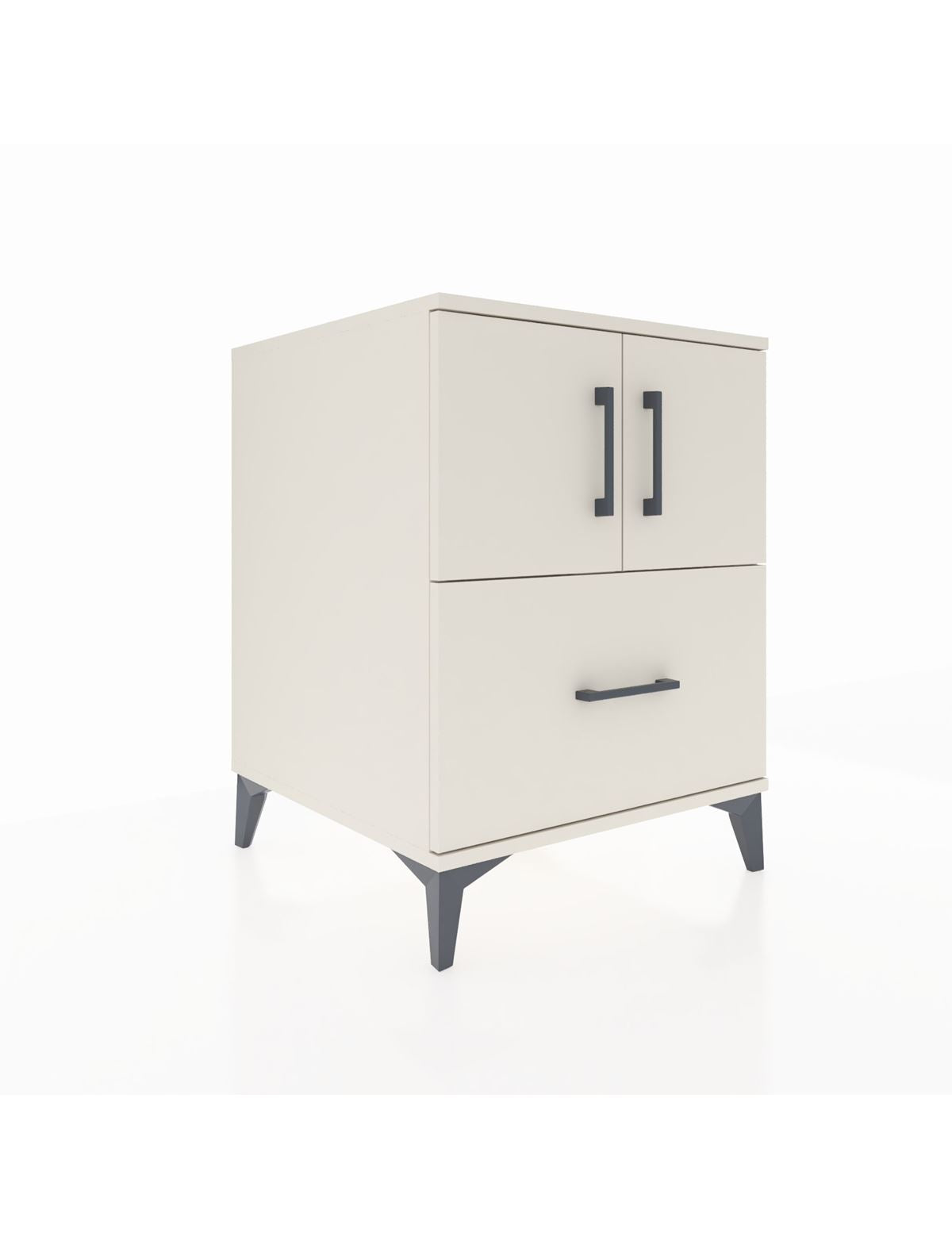 Kronos Komodin 2 Raflı Tek Çekmeceli 2 Kapaklı 60x59x80 Aytaşı-Aytaşı