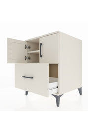 Kronos Komodin 2 Raflı Tek Çekmeceli 2 Kapaklı 60x59x80 Aytaşı-Aytaşı