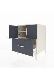 Kronos Komodin 2 Raflı Tek Çekmeceli 2 Kapaklı 60x59x80 Aytaşı-Antrasit