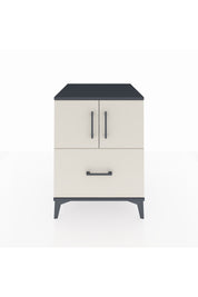 Kronos Komodin 2 Raflı Tek Çekmeceli 2 Kapaklı 60x59x80 Antrasit-Aytaşı