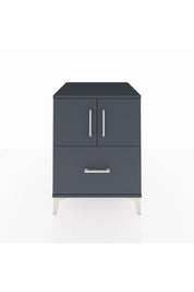 Kronos Komodin 2 Raflı Tek Çekmeceli 2 Kapaklı 60x59x80 Antrasit-Antrasit