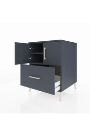 Kronos Komodin 2 Raflı Tek Çekmeceli 2 Kapaklı 60x59x80 Antrasit-Antrasit