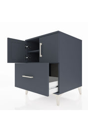 Kronos Komodin 2 Raflı Tek Çekmeceli 2 Kapaklı 60x59x80 Antrasit-Antrasit