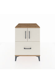 Kronos Komodin 2 Raflı Tek Çekmeceli 2 Kapaklı 60x59x80 Çam-Aytaşı