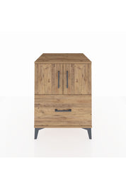 Kronos Komodin 2 Raflı Tek Çekmeceli 2 Kapaklı 60x59x80 Çam-Çam