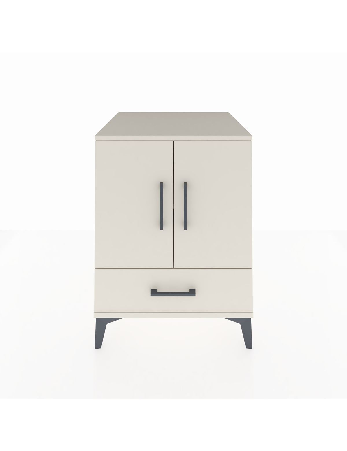 Kronos Komodin 2 Raflı Tek Çekmeceli 2 Kapaklı 60x59x80 Aytaşı-Aytaşı