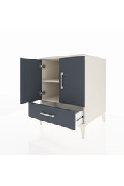 Kronos Komodin 2 Raflı Tek Çekmeceli 2 Kapaklı 60x59x80 Aytaşı-Antrasit