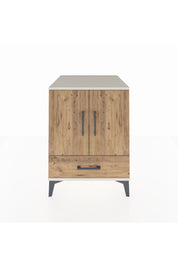 Kronos Komodin 2 Raflı Tek Çekmeceli 2 Kapaklı 60x59x80 Aytaşı-Çam