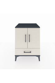 Kronos Komodin 2 Raflı Tek Çekmeceli 2 Kapaklı 60x59x80 Antrasit-Aytaşı