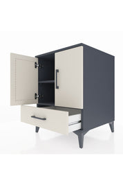 Kronos Komodin 2 Raflı Tek Çekmeceli 2 Kapaklı 60x59x80 Antrasit-Aytaşı