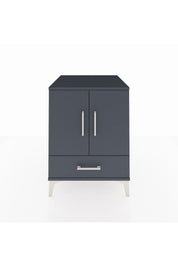 Kronos Komodin 2 Raflı Tek Çekmeceli 2 Kapaklı 60x59x80 Antrasit-Antrasit