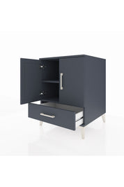 Kronos Komodin 2 Raflı Tek Çekmeceli 2 Kapaklı 60x59x80 Antrasit-Antrasit