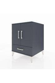 Kronos Komodin 2 Raflı Tek Çekmeceli 2 Kapaklı 60x59x80 Antrasit-Antrasit