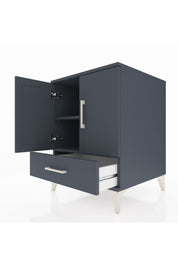 Kronos Komodin 2 Raflı Tek Çekmeceli 2 Kapaklı 60x59x80 Antrasit-Antrasit