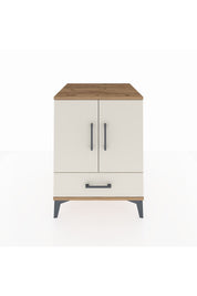 Kronos Komodin 2 Raflı Tek Çekmeceli 2 Kapaklı 60x59x80 Çam-Aytaşı