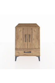 Kronos Komodin 2 Raflı Tek Çekmeceli 2 Kapaklı 60x59x80 Çam-Çam