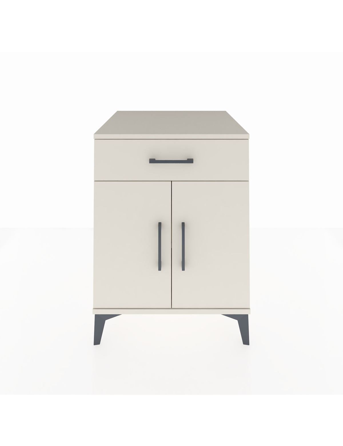 Kronos Komodin Tek Raflı Tek Çekmeceli 2 Kapaklı 60x59x80 Aytaşı-Aytaşı