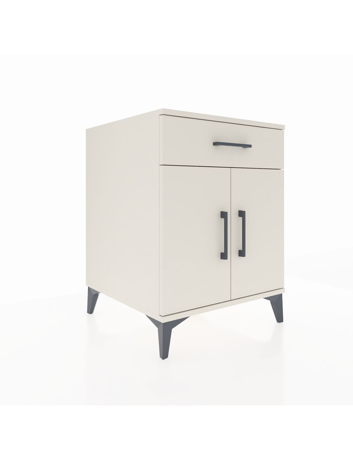 Kronos Komodin Tek Raflı Tek Çekmeceli 2 Kapaklı 60x59x80 Aytaşı-Aytaşı