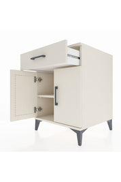 Kronos Komodin Tek Raflı Tek Çekmeceli 2 Kapaklı 60x59x80 Aytaşı-Aytaşı