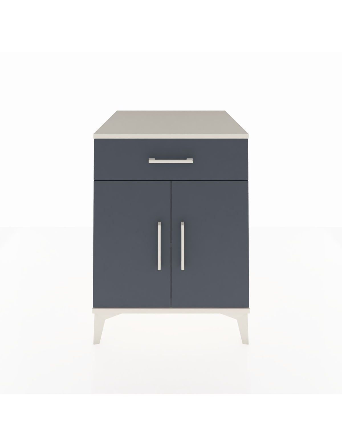 Kronos Komodin Tek Raflı Tek Çekmeceli 2 Kapaklı 60x59x80 Aytaşı-Antrasit