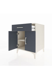 Kronos Komodin Tek Raflı Tek Çekmeceli 2 Kapaklı 60x59x80 Aytaşı-Antrasit