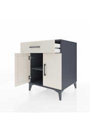 Kronos Komodin Tek Raflı Tek Çekmeceli 2 Kapaklı 60x59x80 Antrasit-Aytaşı