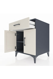 Kronos Komodin Tek Raflı Tek Çekmeceli 2 Kapaklı 60x59x80 Antrasit-Aytaşı