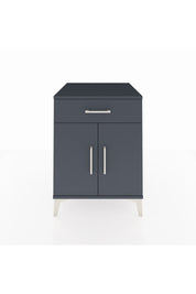 Kronos Komodin Tek Raflı Tek Çekmeceli 2 Kapaklı 60x59x80 Antrasit-Antrasit