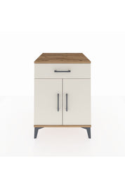 Kronos Komodin Tek Raflı Tek Çekmeceli 2 Kapaklı 60x59x80 Çam-Aytaşı