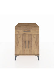 Kronos Komodin Tek Raflı Tek Çekmeceli 2 Kapaklı 60x59x80 Çam-Çam